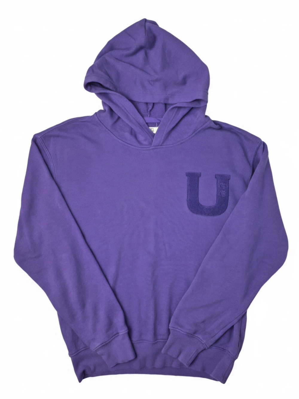 UGG Women's Purple Chenille 'U' Patch Graphic Hoodie Sweatshirt XS